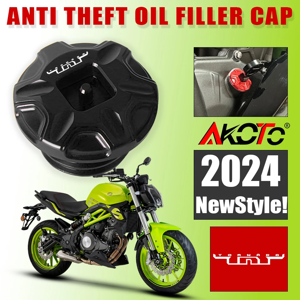 

Motorcycle CNC Anti theft Oil Filler Cap Accessories Engine Oil Plug Cover For Benelli TNT 249 S TNT249S 249S 250 Parts