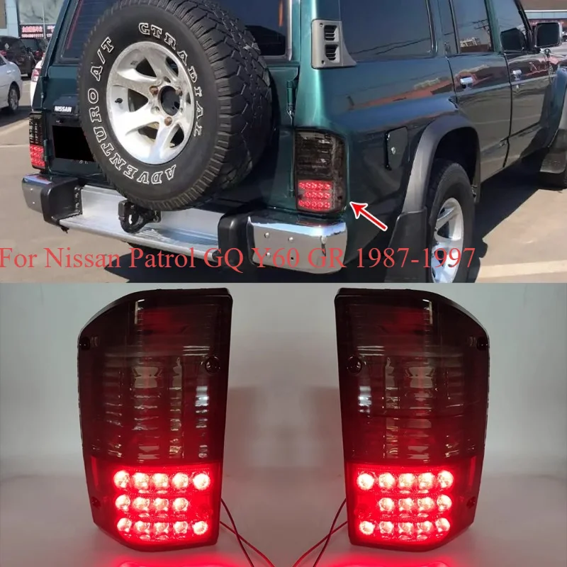 Car Accessories For Nissan Patrol GQ Y60 GR 1987-1997 Red/Smoked Lens Rear Lights Brake Stop Lamp Rear