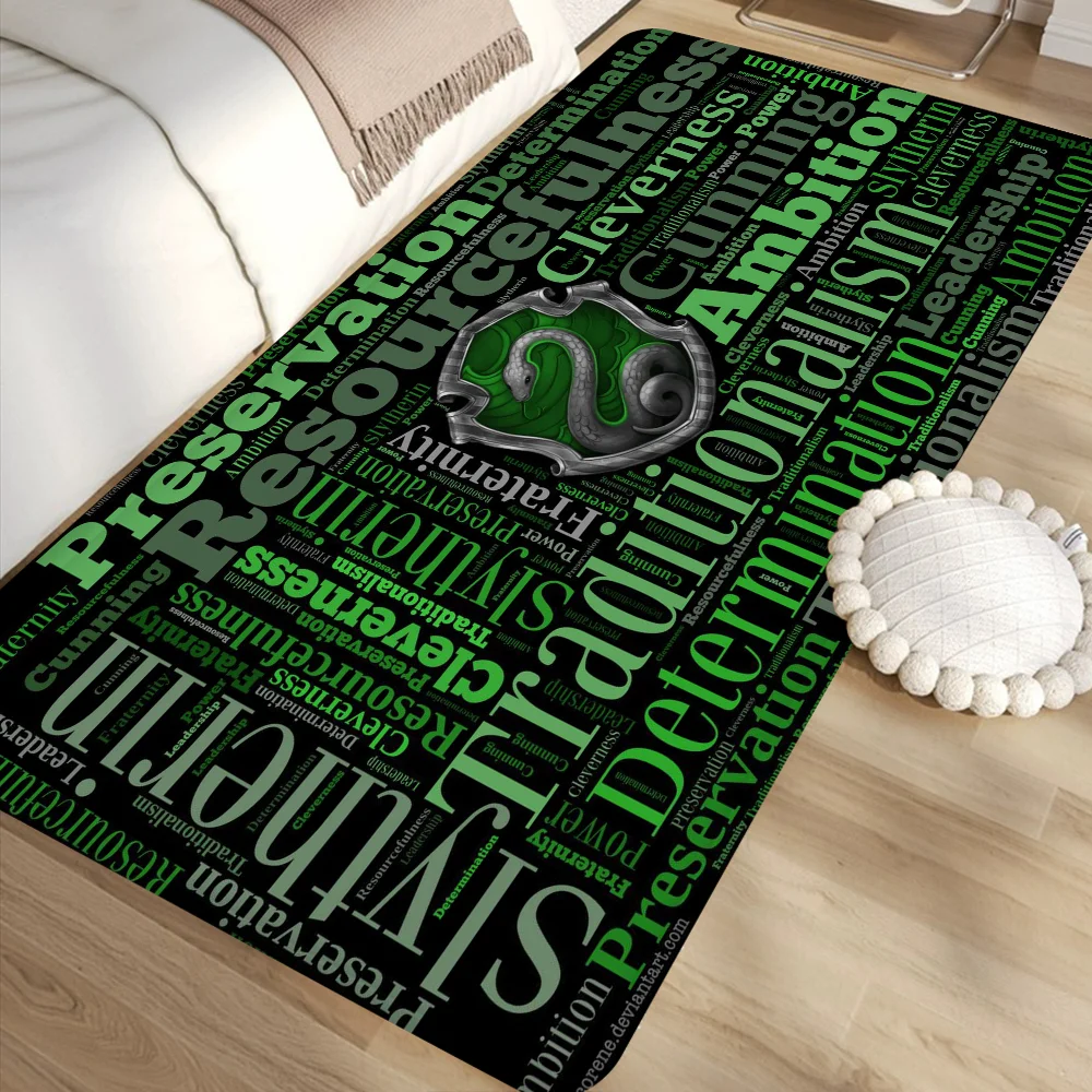 S-Slytherins Room Mats Retro Multiple Choice Living Room Kitchen Rug Non-Slip Welcome Rug