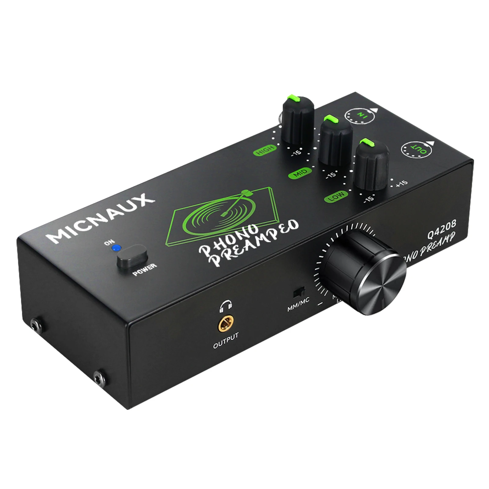 

Предусилитель FULUODE для проигрывателя виниловых пластинок с 3-полосной регулировкой, поддержка картриджей MM/MC, вход/выход XLR