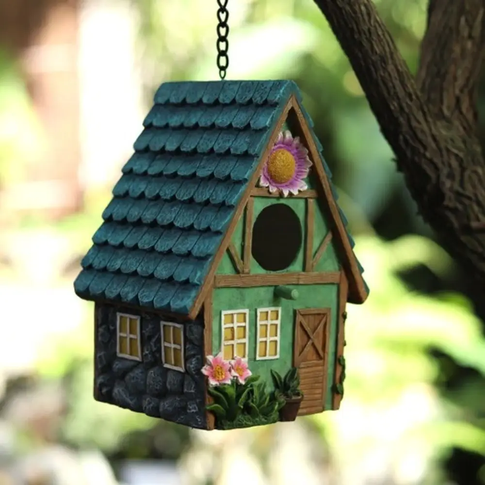 

Gift Cute Bird House Outdoor Resting Place Hanging Birds Wall-Mounted Garden Garden Sculpture