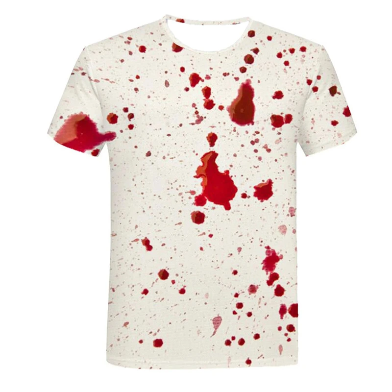 Fashion Hallowmas 3d Printed T-shirt For Men Horror Blood Palm Short Sleeves Tee Shirts Harajuku Streetwear Oversized Tees Top