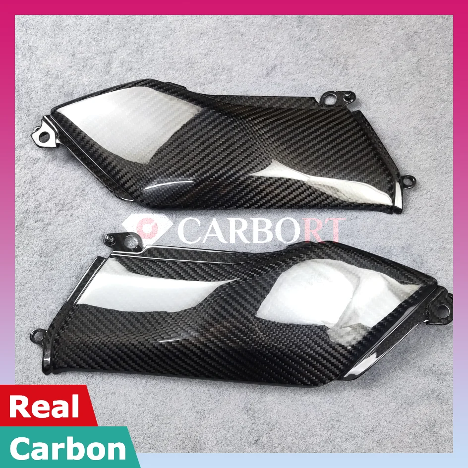 

For Kawasaki Z900 Carbon Fiber Gas Fuel Tank Cover Lower Under Side Fairing 2019 2020 2021 2022 Shroud Cowl Protection Panel