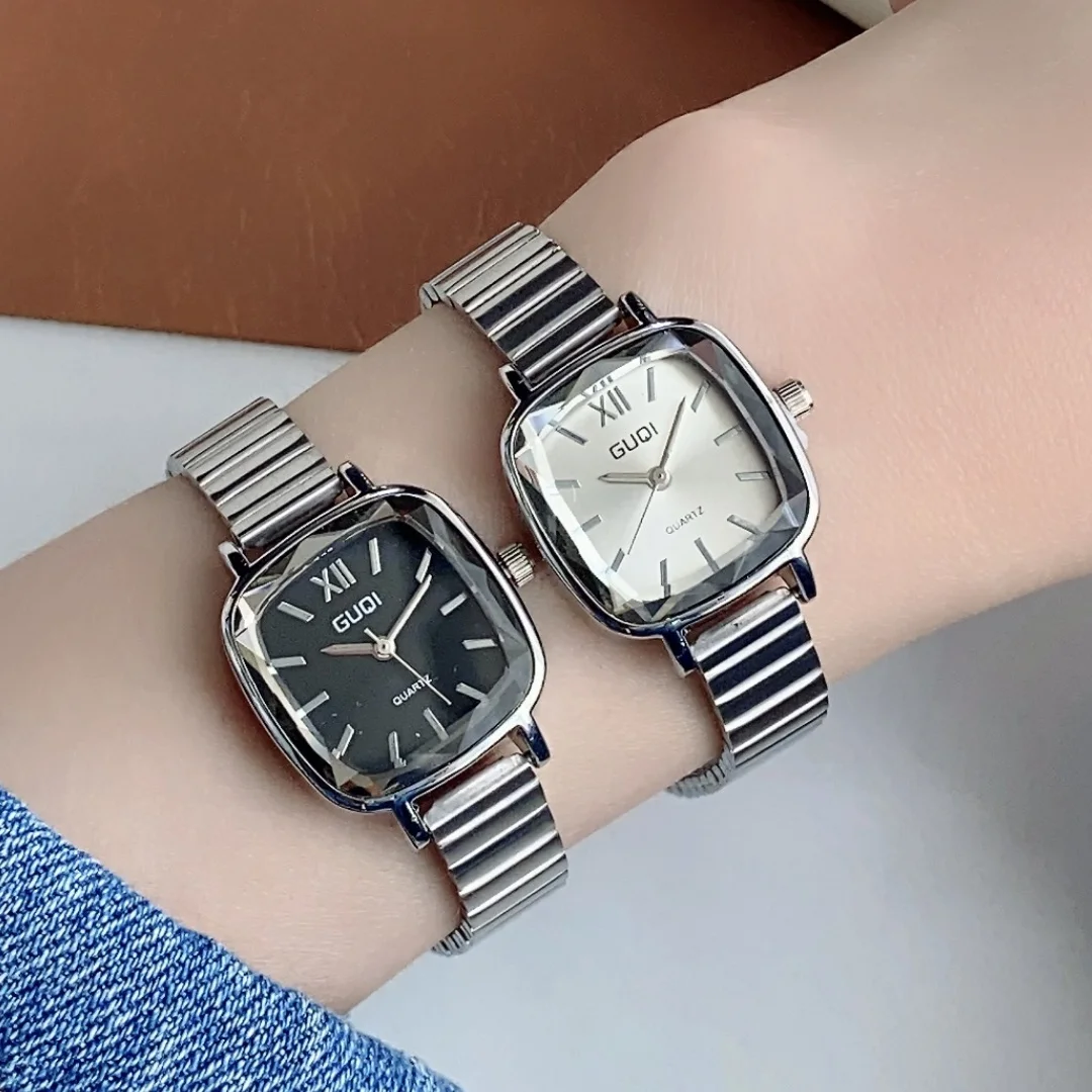 ساعة ذهبية للنساء مربعة للسيدات كوارتز ساعات المعصم الفولاذ المقاوم للصدأ للنساء ساعة ذهبية صغيرة للسيدات ساعة حائط هدية Relogio Feminino