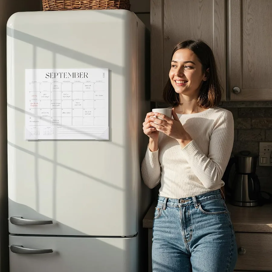 تقويم الحائط المغناطيسي 20252026 تقويم شهري لمدة 16 شهرًا من سبتمبر 2025 إلى ديسمبر 2026 تقويم الثلاجة الأكاديمي 13 × 11 #3