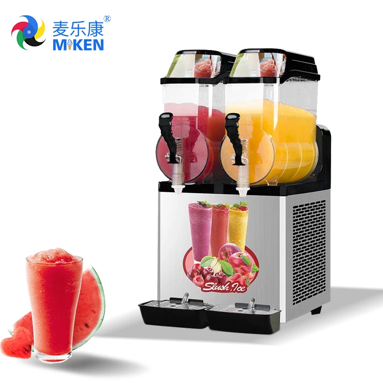 

MK-SM212 Commercial Good Quality Popular Frozen Drink 2 Tanks Slush Machine Factory Price For Usage