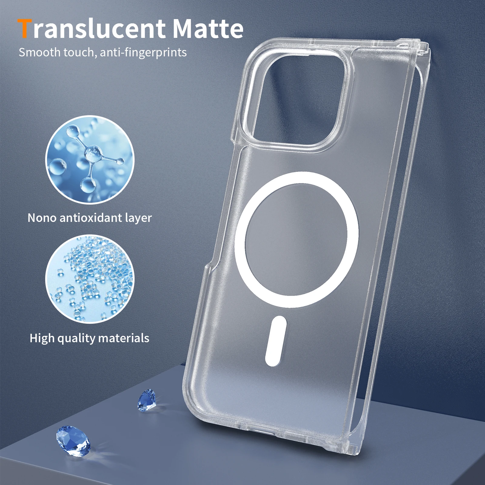 Für Google Pixel 11 Pro Fold Hülle Magnetische Matte Hartabdeckung TPU+PC Matte Sturzsichere Handyhülle Transluzent Mattiert – Detail 8