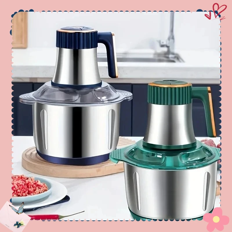 

Новая модель домашнего блендера, многофункциональная кухонная машина, многоскоростная автоматическая мясорубка большой емкости 5 л из нержавеющей стали