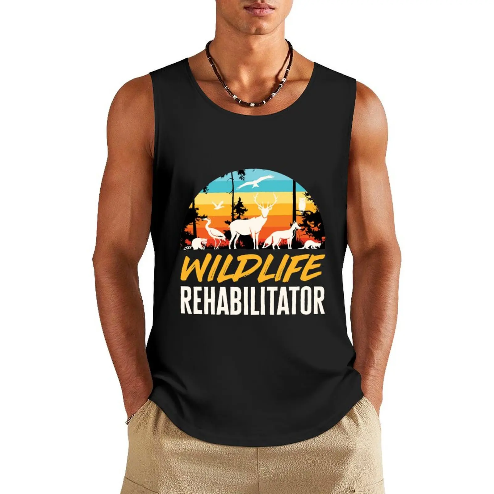 Wildlife Rehabilitator Animal Rehab Tank Top anime t-shirts muscular man