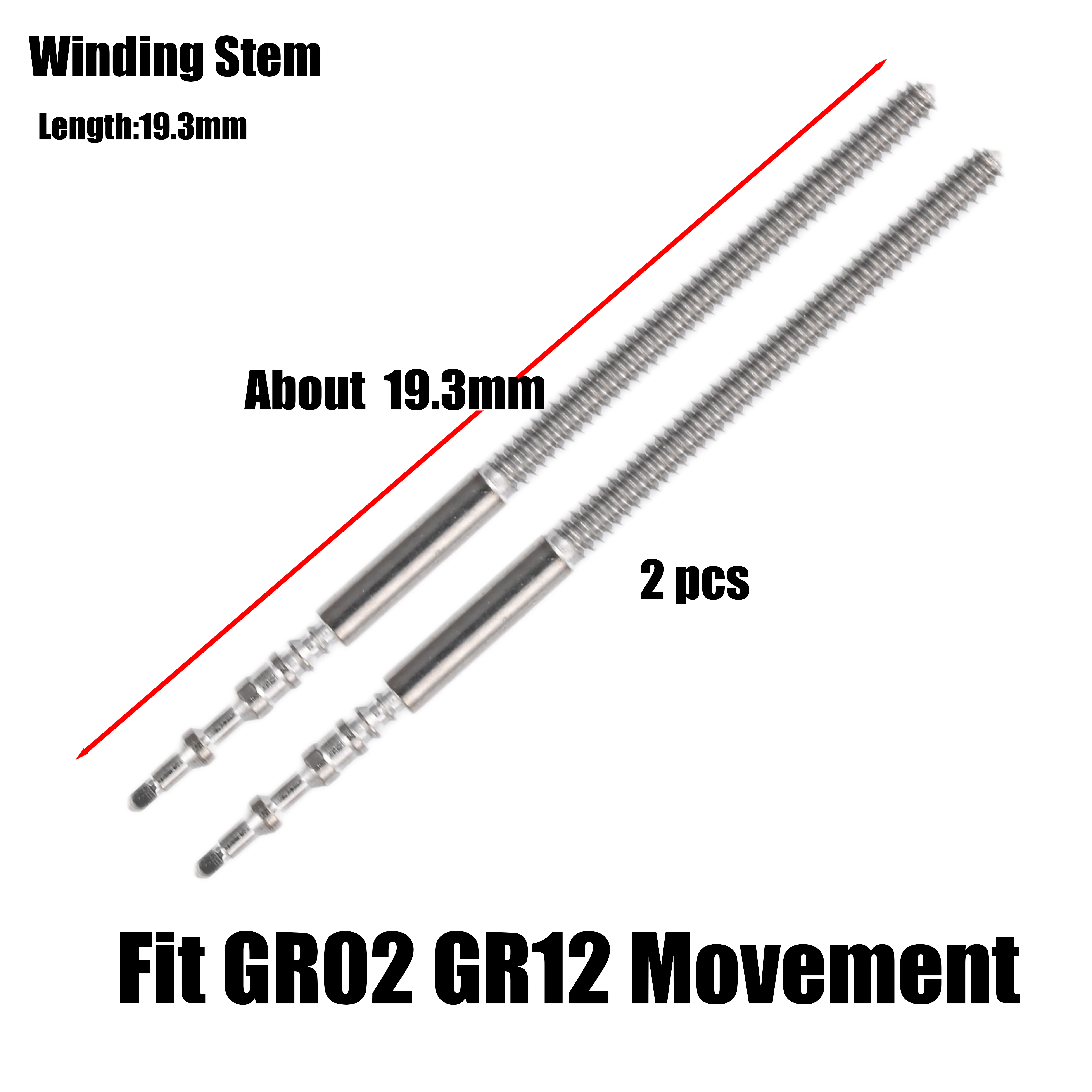 Winding Stem for GR02 GR12 Movement Miyota GR02 GR12 Movement Watch Repair Parts Handle Rod Stem