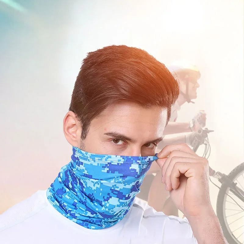 Men Women Multi-Purpose Turban Riding Scarf Cycling Bandana Neck Cover Sunscreen Ice Silk Outdoor Fishing Hiking Headwear Mask