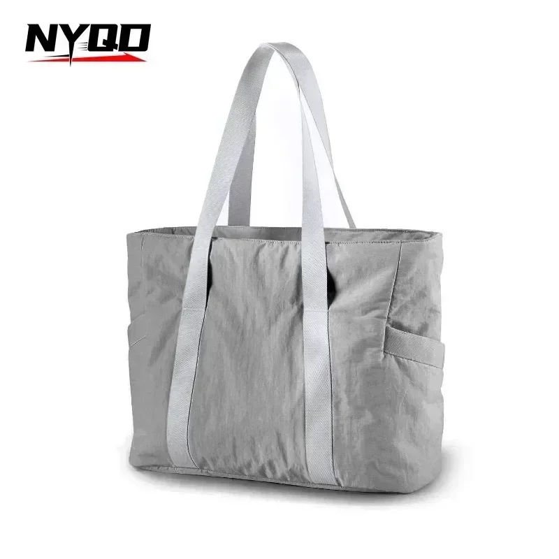 

Women Yoga Tote Bag Large Travel Shoulder Sports Bags Laptop Top Handle Handbag with Yoga Mat Buckle for Gym Work School