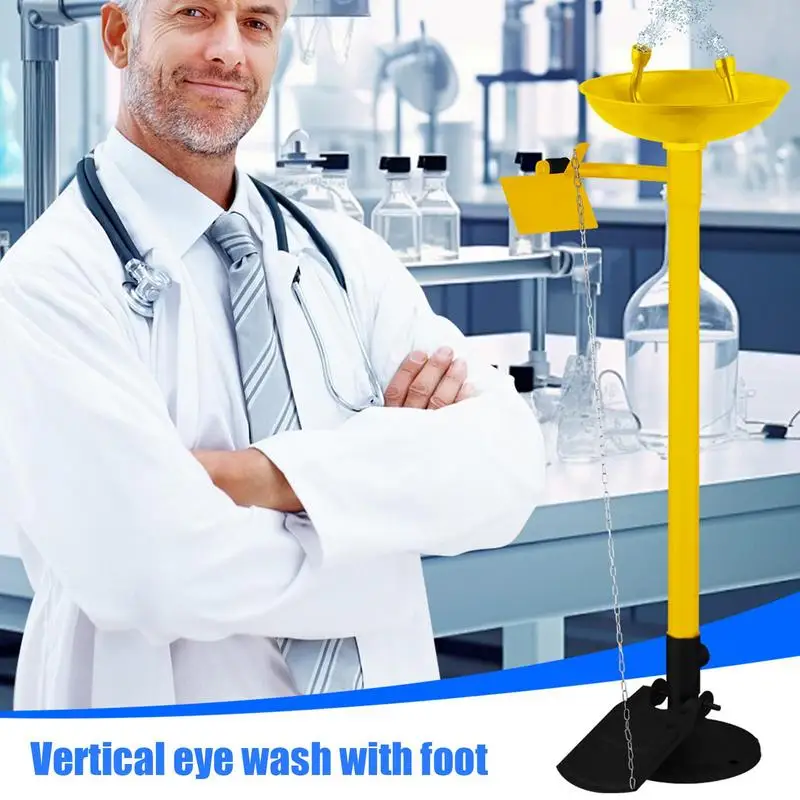 Portable Eye Wash Station Mounted Eye Flush Kit With Hands-Free Design Eye Washing Station Mounted Wash Unit Adjustable Sturdy E