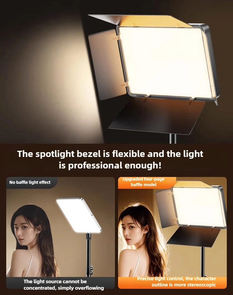 LED Video Light Panel Lighting Photo Studio Lamp Kit with Three color temperatures For Photography Shoot Live Streaming Youbube