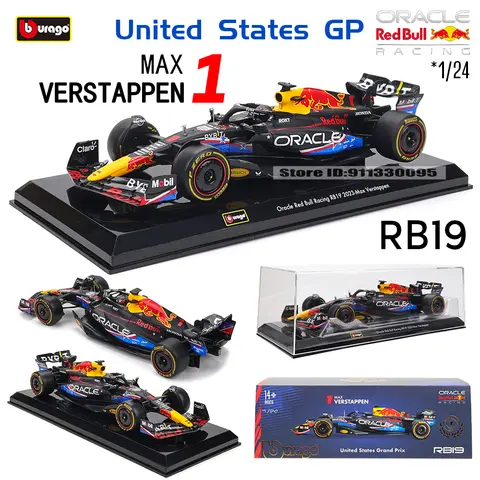 Bburago 1:24  F1 Red Bull RB19 Gran Premio de Austin SF23 W14 Highly-detailed die-cast precision model car Model collection gift