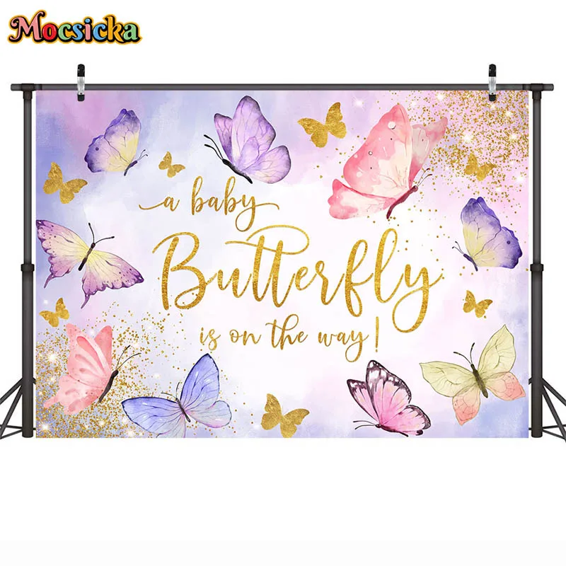 Flowers Butterflies Princess Backdrop for Photography Newborn Portrait Photo Background Photocall Girl Birthday Backdrops Decor