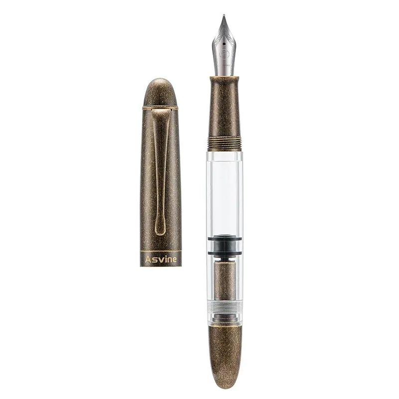 stylo-plume-asvine-piston-p30-en-laiton-forme-torpille-metal-et-acrylique-plume-ef-f-m-style-vintage-retro-pour-l'ecriture-le-bureau-les-affaires-l'ecole
