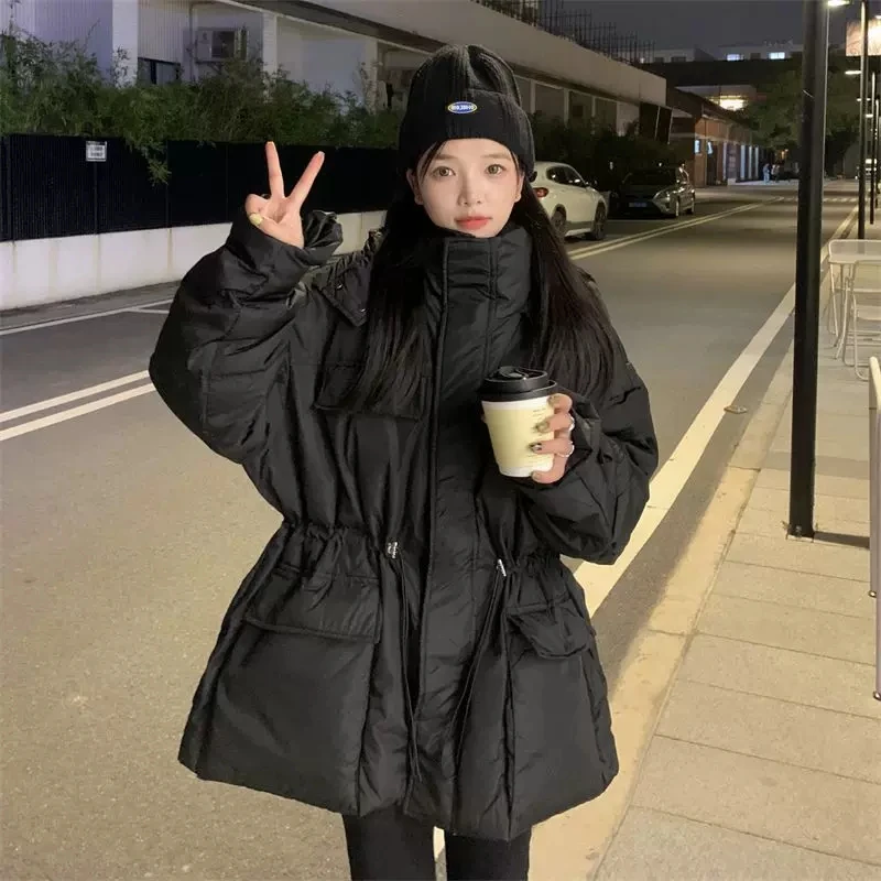 2023 Winter Down Cotton Jackets For Women Clothing 2023 New Korean Loose Waist Girls Short Parkas Winter Coats bd706