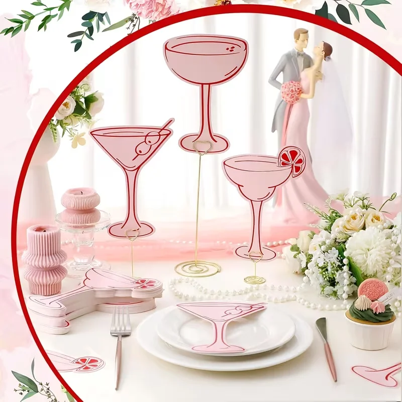 20pcs Pink Cocktail-Shaped Nam - Graded Card Display review and price