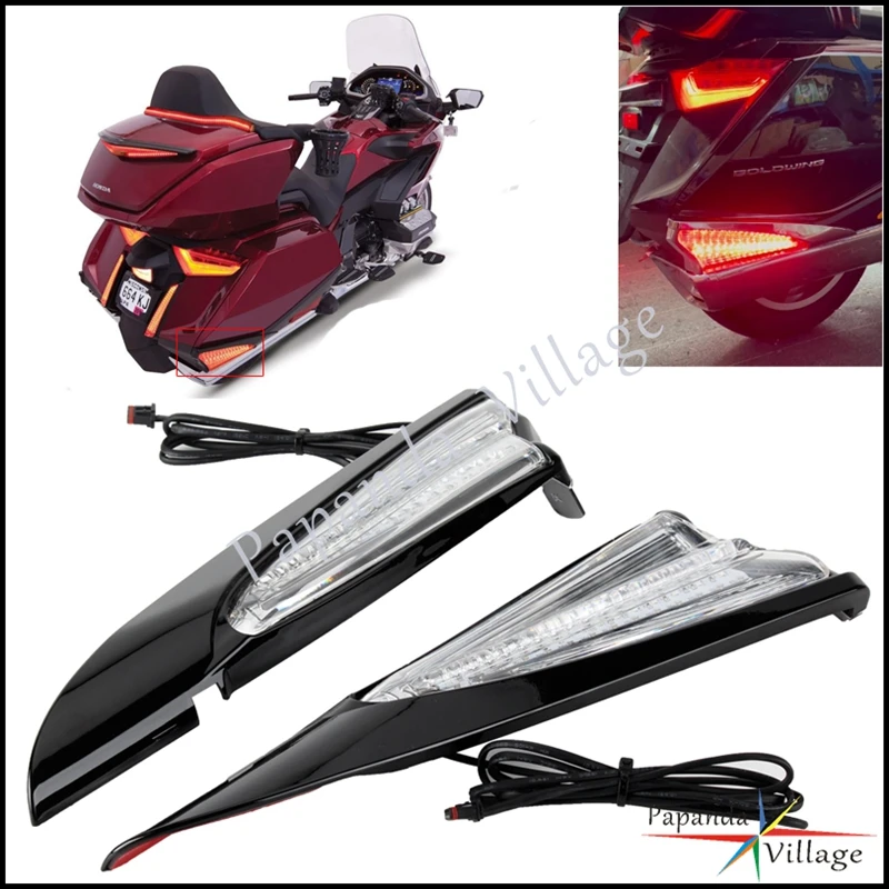 

Motorcycle Rear LED Taillight Running Lamp Saddlebag Decorative Light Kit For Honda Gold Wing GL1800 Tour DCT Airbag 2018-2021