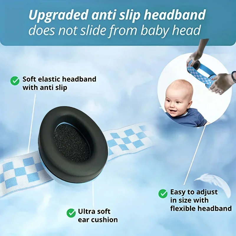 Baby Ear Protection Headphones for Toddler and Infant Noise Canceling Earmuff for Travel Airplane Sleepling