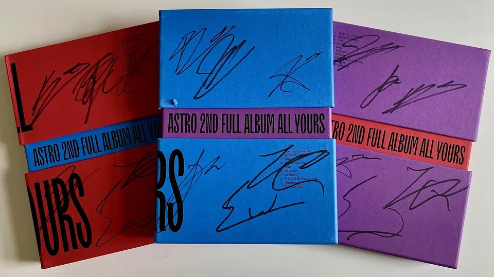 ASTRO 2ND AUTOGRAFADO CD completo de alumínio, K-Pop Todos MEMBROS