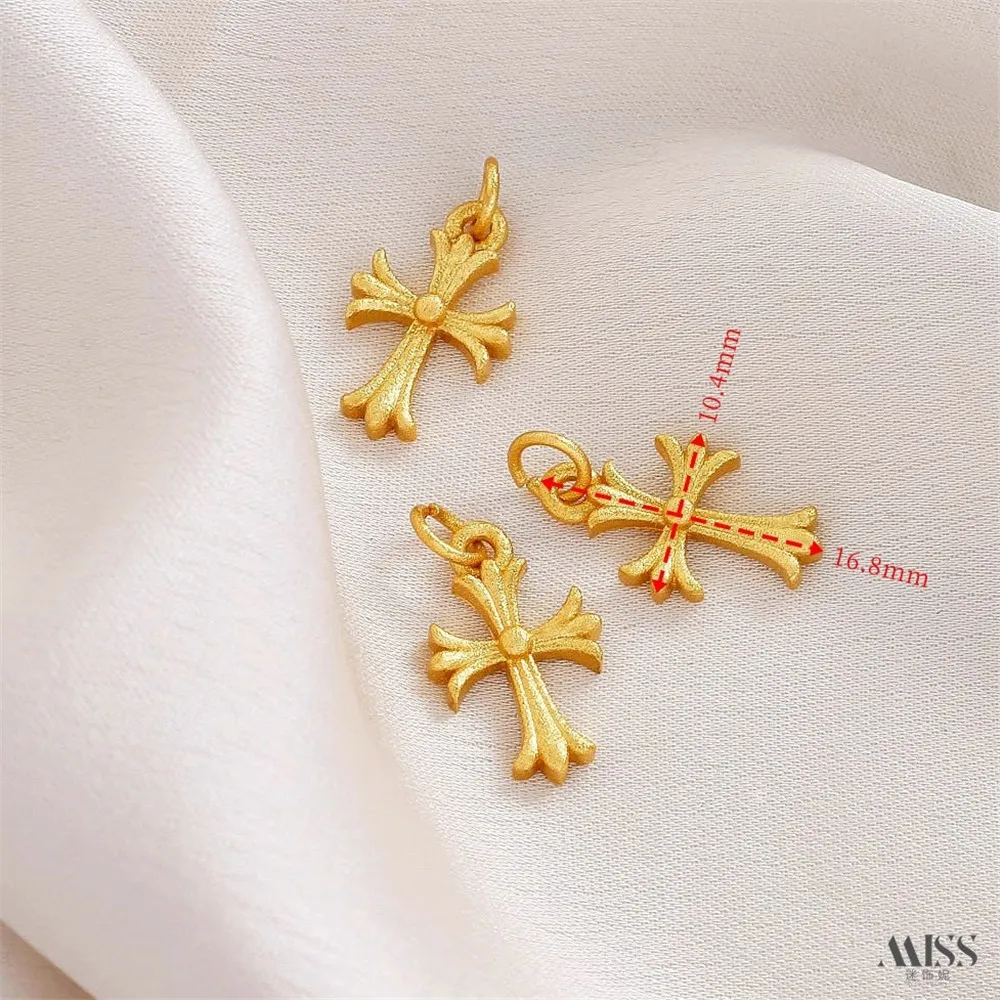 18K Sand Gold Farbiger Ballon Hund Windspiel Zirkon Kreuz Slip Anhänger DIY Zubehör