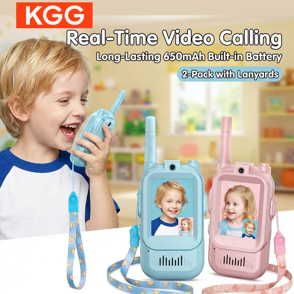 

2" HD Screen One-Click HD Call Intercom 2PCS Kids Video Walkie Talkie USB-C Rechargeable Children Boys Girls Birthday Gifts