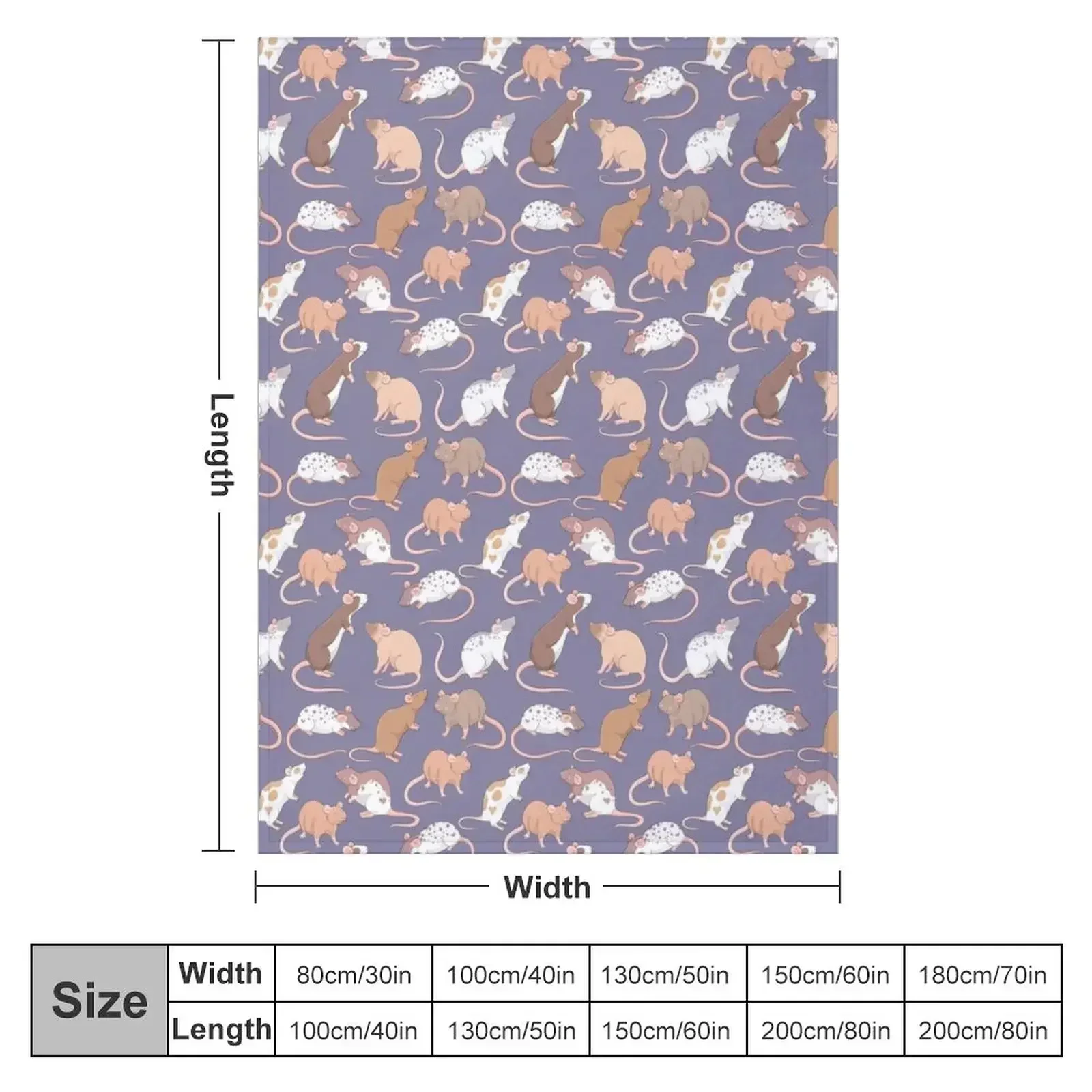 Cute rattie rats against a slate grey background by Whimsicolourart Throw Blanket Tourist Beautifuls Baby Bed covers Blankets