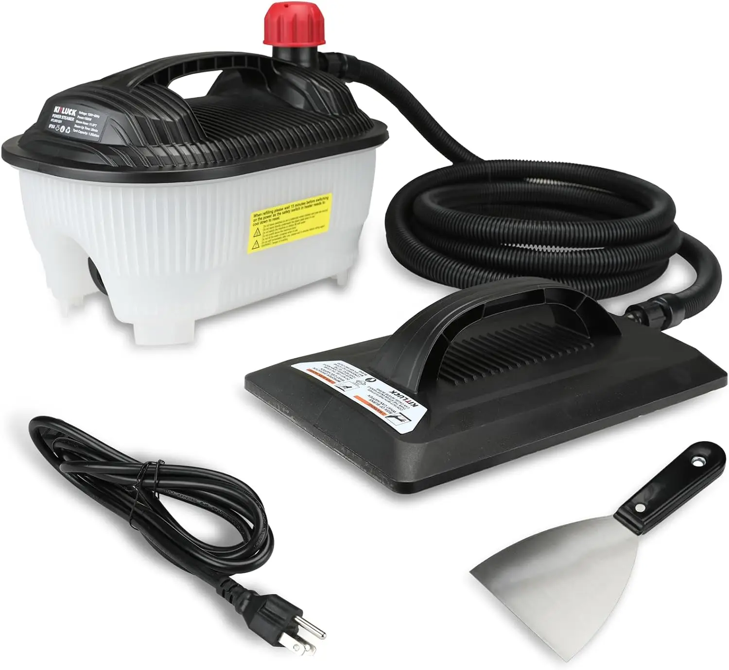 

Отпариватель для обоев, 1500 Вт, без химикатов, шланг длиной 11,5 футов, резервуар емкостью 1,2 галлона, большая паровая пластина