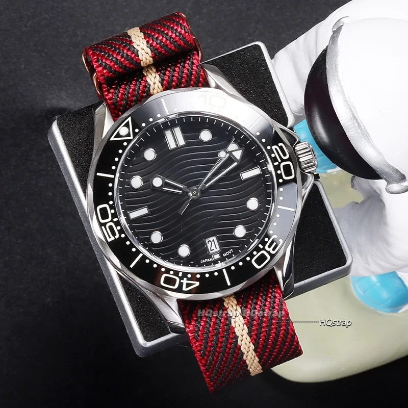 مريحة قماش النايلون حزام (استيك) ساعة 20 مللي متر 22 مللي متر ساعة الأشرطة حلقة العسكرية قابل للغسل حزام للرجال الساعات عالية الكثافة معصمه