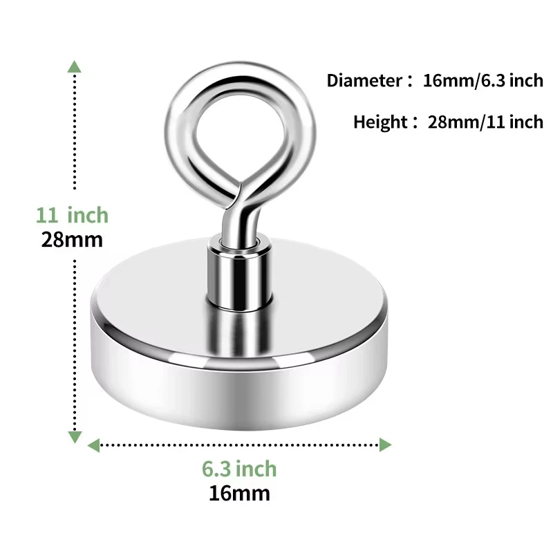 N52 Super Strong Neodymium Fishing Magnets Hooks Salvage Magnets Neodymium Magnet Searcher Powerful Neodymium Magnet for Fishing