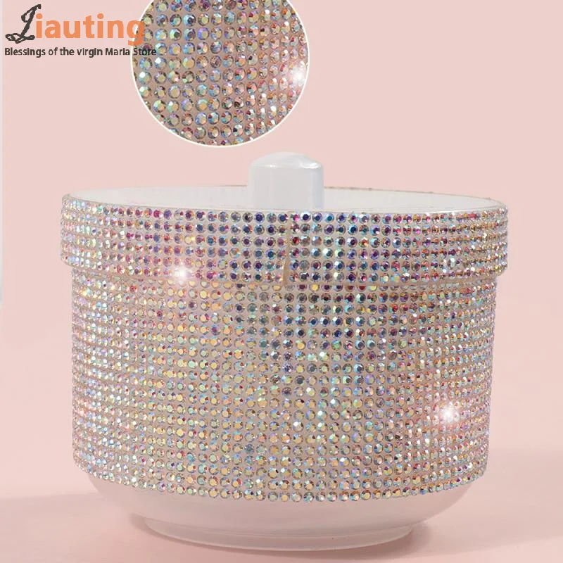 Desinfecção portátil para arte do prego brocas caixa de limpeza com diamante prego bits ferramentas caixa filtro manicure ferramenta esterilização