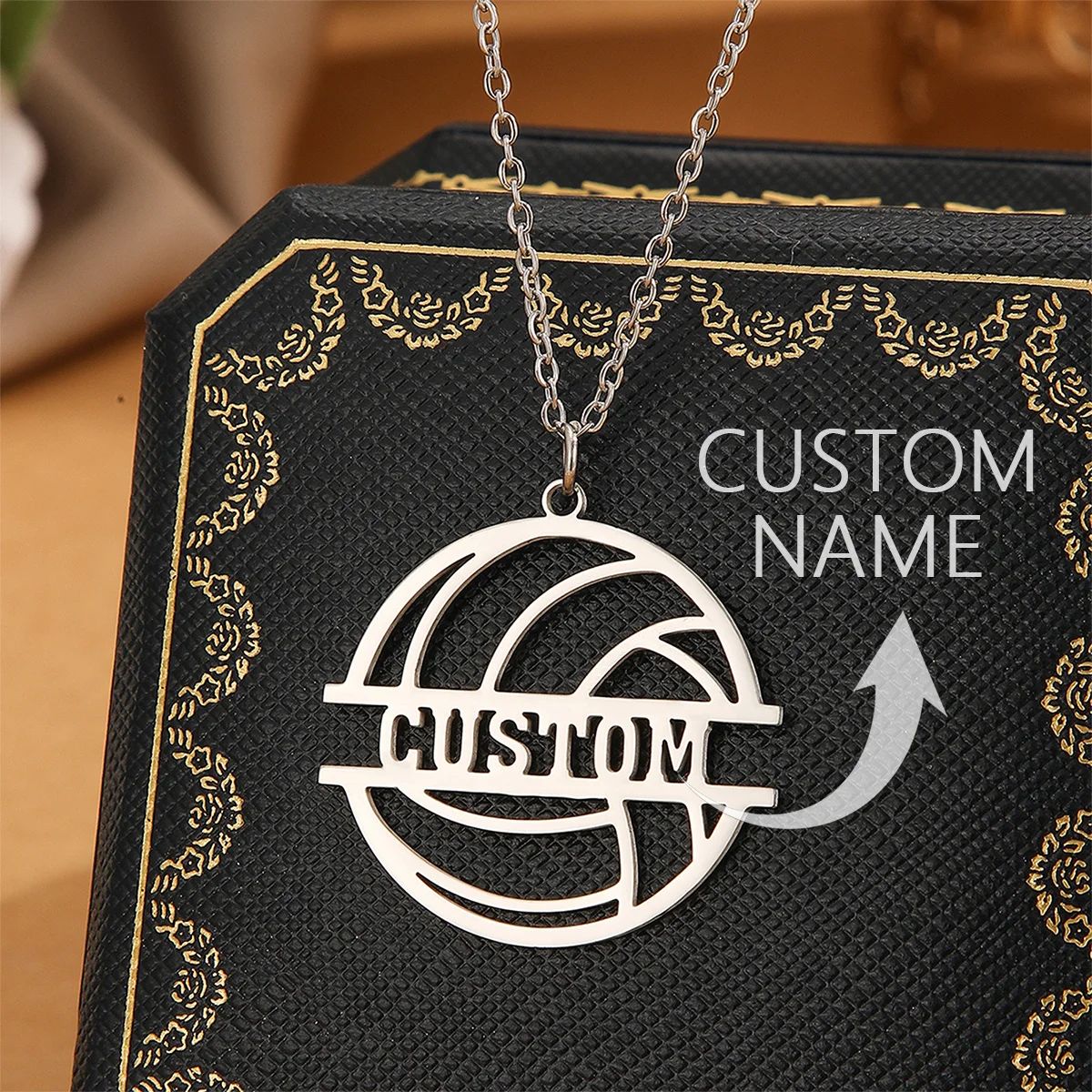 Stainless Steel Custom Name Baseball Pendant Necklace For Women Personalised Jewelry Men Chain Choker Necklace