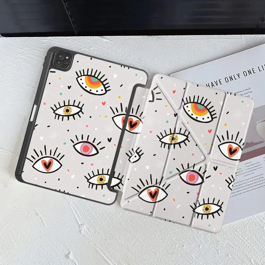

Holder Cover Tablet Case For iPad Mini 7 6 Air M2 1 2 M4 Air 2025 4 5 M3 Pro 10th 7th 11th 9th 8th Lucky Blue Evil Eye