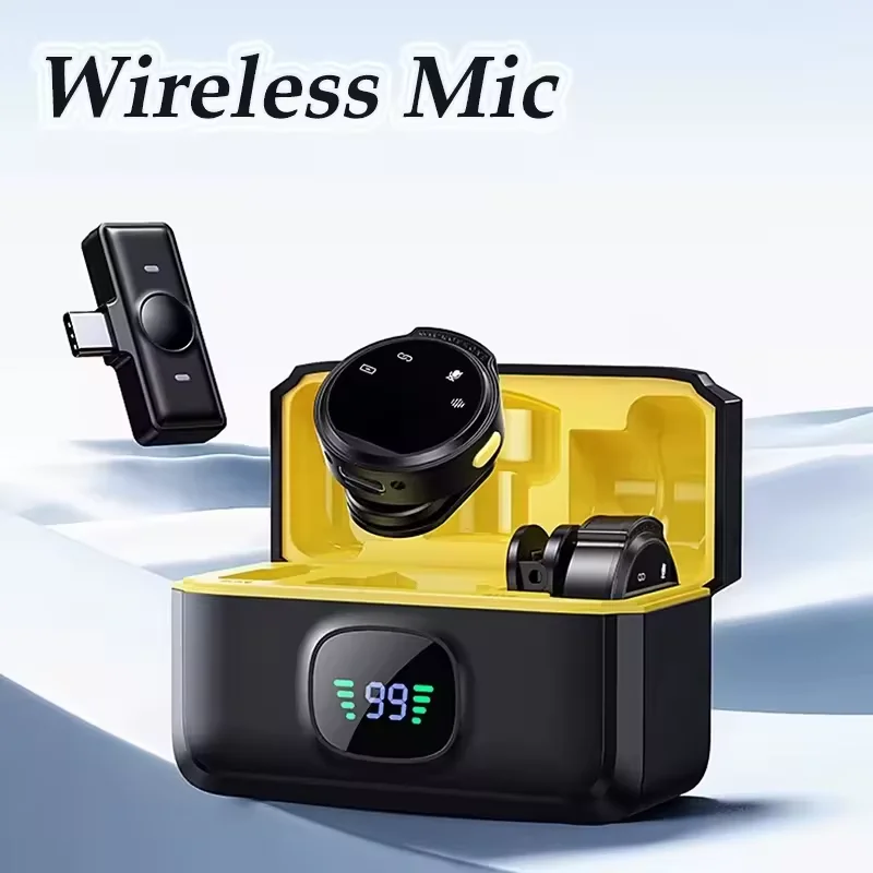 Micrófono inalámbrico de solapa XinMic con cancelación de ruido para Android, mini mic tipo C para grabación al aire libre, entrevistas y PC 3