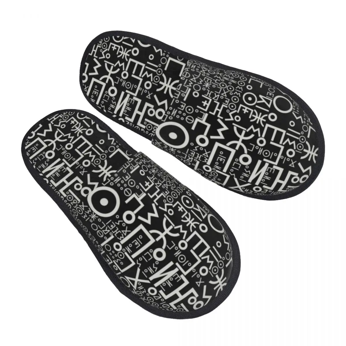 Custom Imazighen World Flag Amazigh Alphabet Tifinagh Memory Foam Slippers Women Soft Warm House Slippers