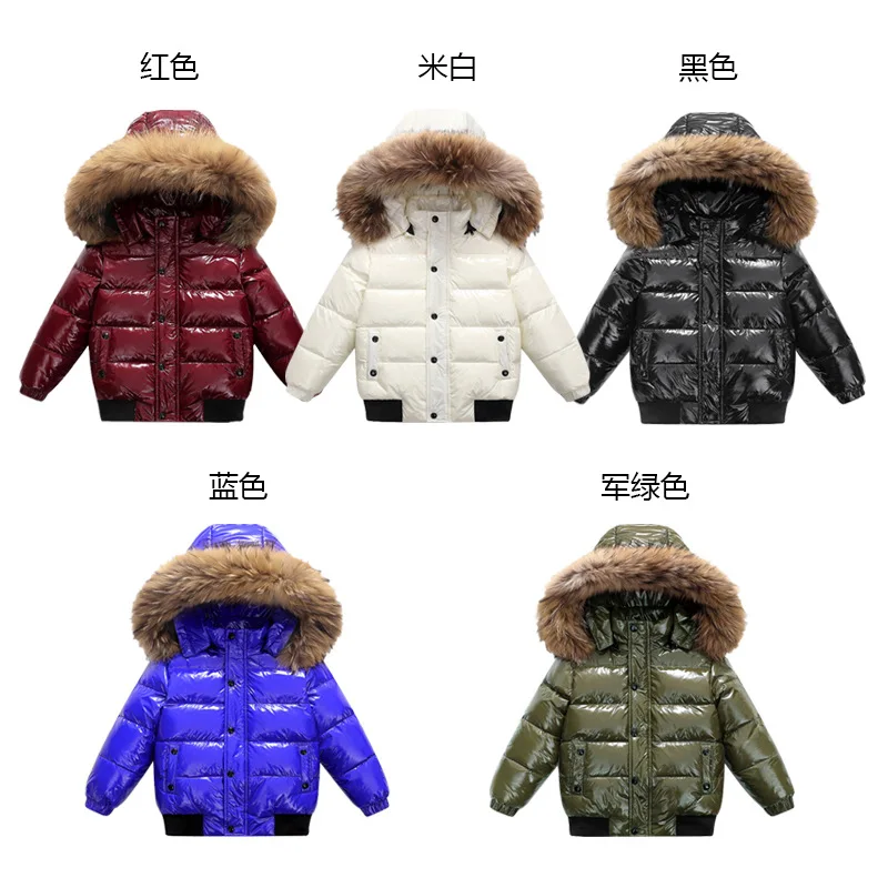 UNITIM Kinder-Daunenjacke für Mädchen mit Kapuze, glänzend, ohne Auswaschen, für Kleinkinder, Jungen, Wintermantel, dick, warm, für Neugeborene, Jungen, Parkas, Oberbekleidung – Detail 4