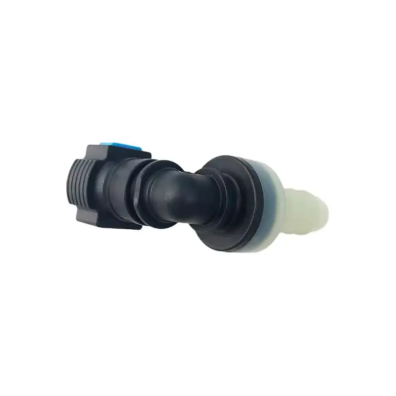 9.49 ID10 fuel line quick connector plastic 3/8 SAE 9.49mm elbow female connector fitting with one way valve 1pc