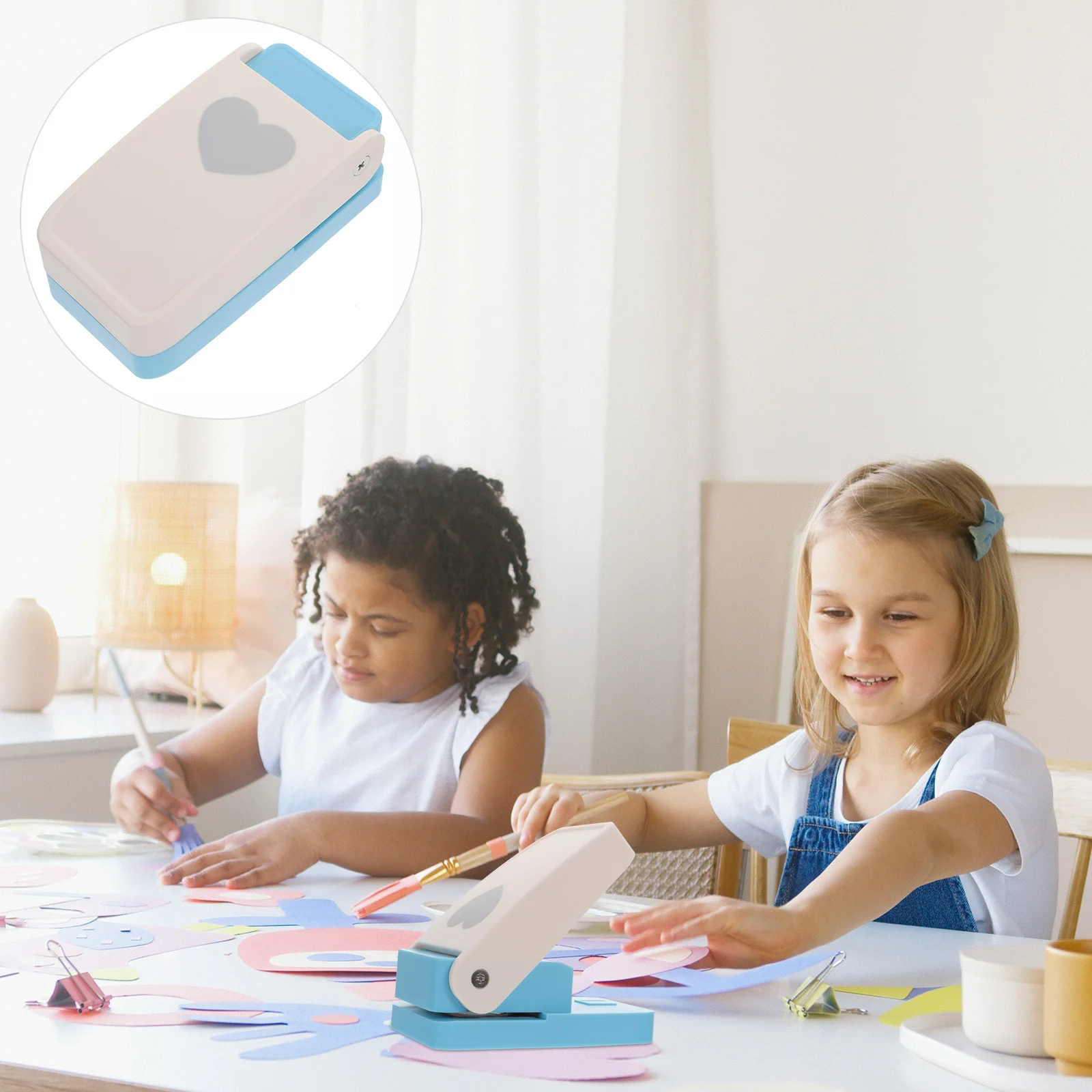 

10Pcs Ergonomic Hole Puncher Craft Punch for Kids Scrapbooking DIY Art Supplies
