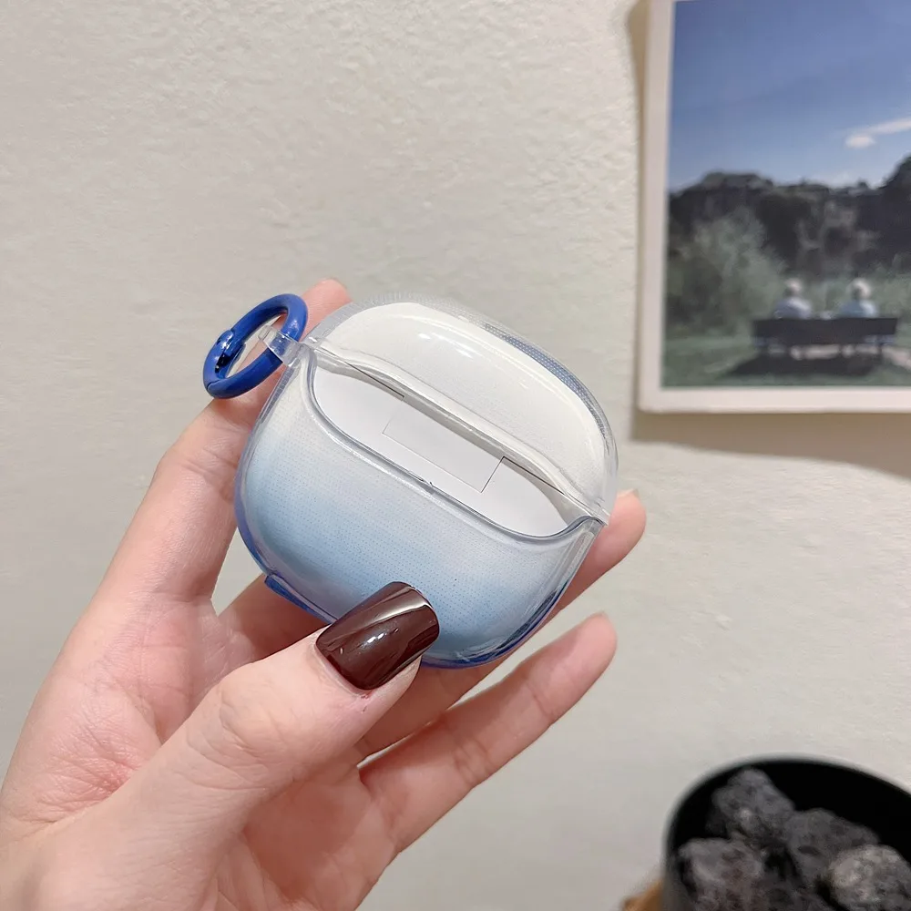 Funda de silicona suave para auriculares Honor X6 TWS, funda transparente con gancho, funda protectora anticaída, accesorios de Color caramelo degradado