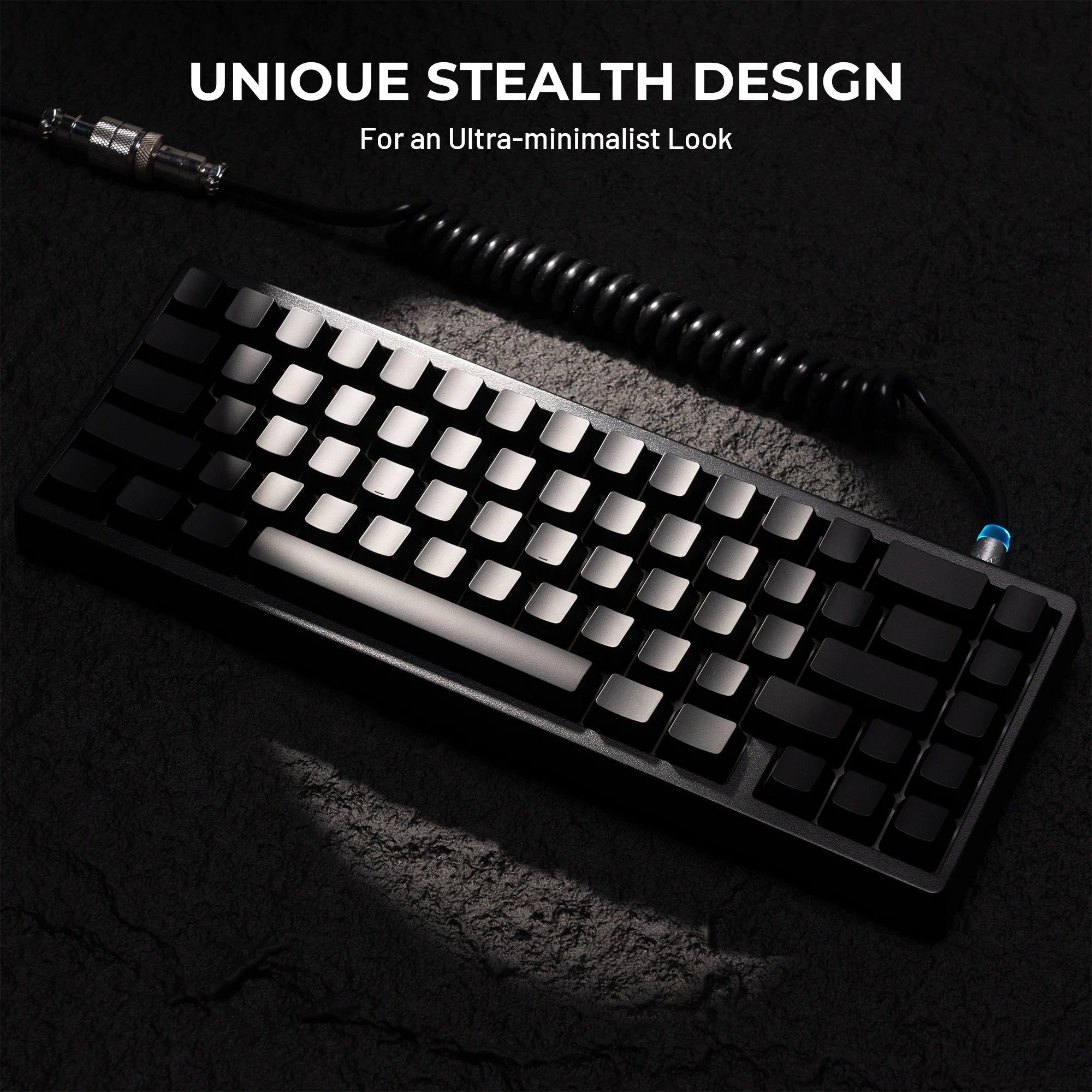 XVX Phantom Keycap Shine Through for LED Facing South/North IMD Tech Stealth Design 118 Key OEM Profile Backlit Side Printed