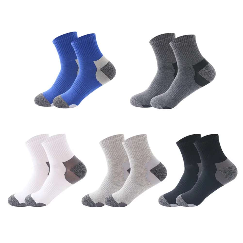 5 أزواج من الجوارب الرياضية بتصميم شبكي مسامي مثالي للجري وركوب الدراجات والمشي، جوارب قطنية مريحة مضادة للاحتكاك #5