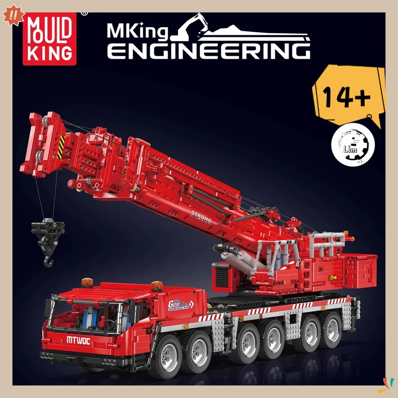 

MOULD KING 17065 High-Tech APP RC Motorized GMK Mobile Crane Truck Building Blocks Technology Engineering Vehicle Toy Set
