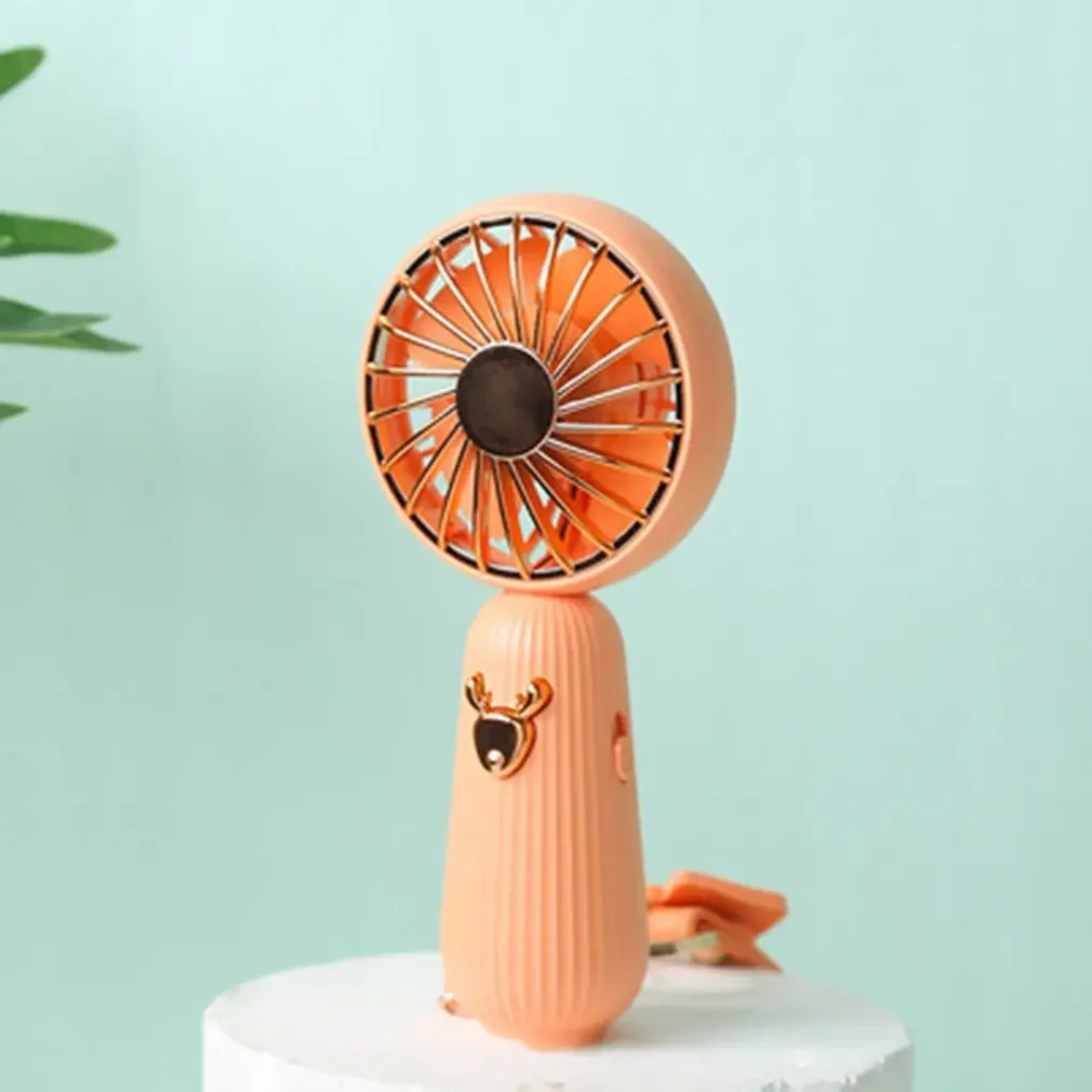 USB Charging Mini Fan Low Noise Two Speed Handheld Fan for Office Travel Outdoor Cooling