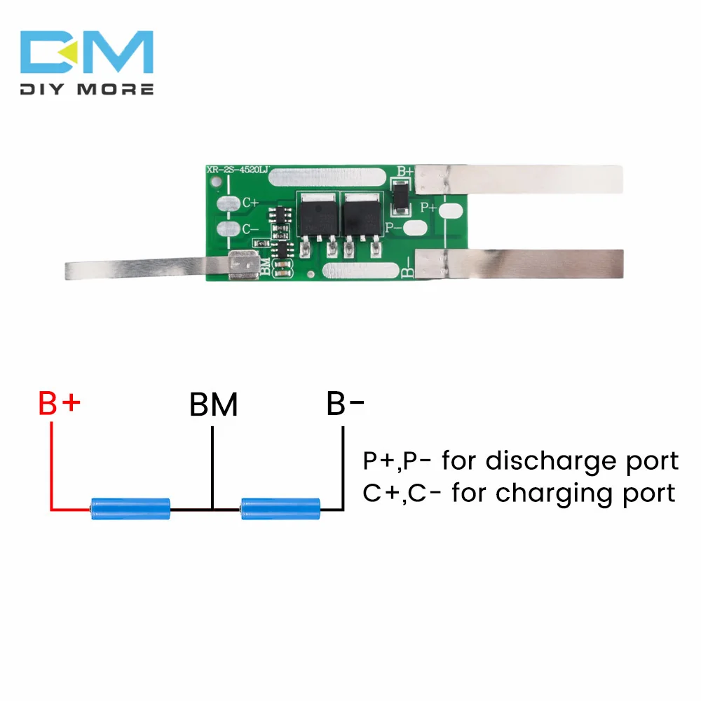 3.7V 7.4V Bms 18650 Protection Board Split Port Continuous 8A10A Overcurrent 120A150A 1S2S Lithium Battery Protection Board