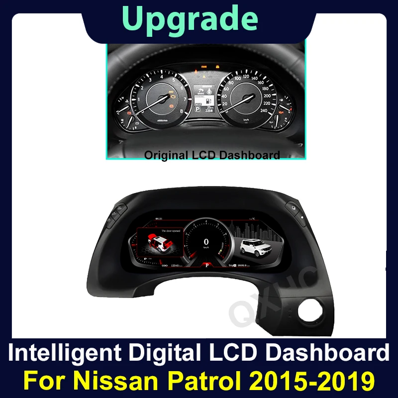 Latest Original Car Digital Cluster Instrument Linux System LCD Speedmeter Dashboard for Nissan Patrol y62 2015-2019