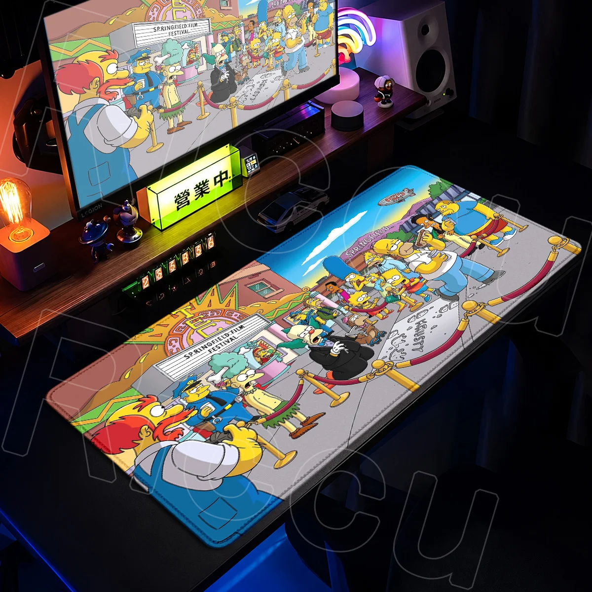 PC Rubber Accessories T-Thes Simpsons Hot Anime Keyboard Mousepad Carpet HD Printing Office Decoracion Large Desktop Mat 90x40cm
