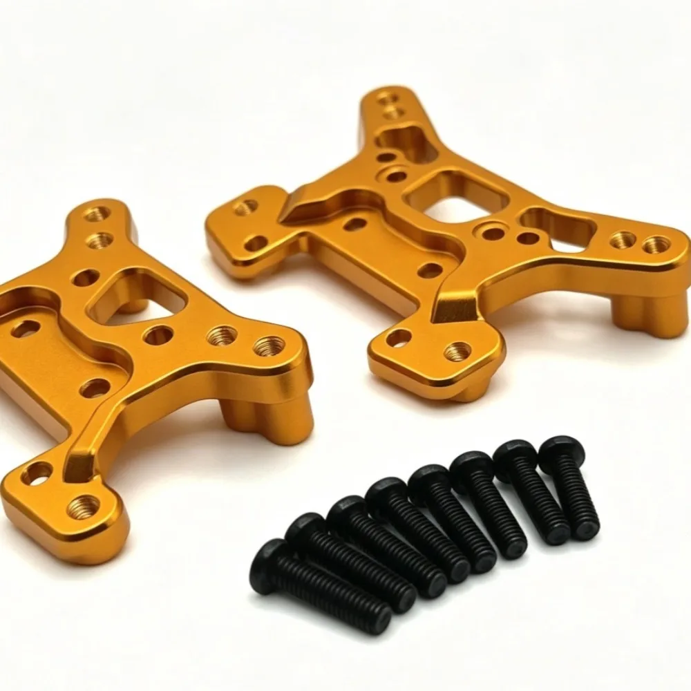 Compatible With WLTOYS 144016 144018 124017 124018 1/14 1/12 RLAARLO XDKJ-001 RC Car Metal Upgrade Parts Front Rear Shock Towers view 6