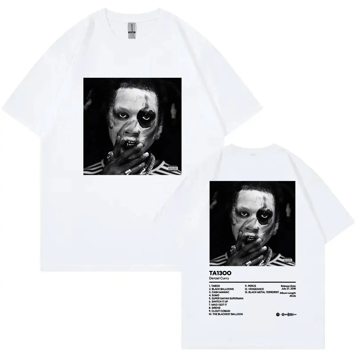 Rapper Denzel Curry Music Album Print T-shirt Fashion Hip Hop Vintage T Shirts Men Women Casual Oversized Pure Cotton T-shirts